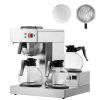 12 Cups Commercial Drip Coffee Maker, Coffee Maker Machine with 3 Glass Carafes and 3 Warmer Plates
