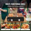 Commercial Griddle, 22.4" Heavy Duty Manual Flat Top Griddle, Countertop Gas Grill with Non-Stick Cooking Plate, Steel Natural Gas Griddle