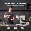 12 Cups Commercial Drip Coffee Maker, Coffee Maker Machine with 3 Glass Carafes and 3 Warmer Plates